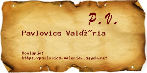 Pavlovics Valéria névjegykártya